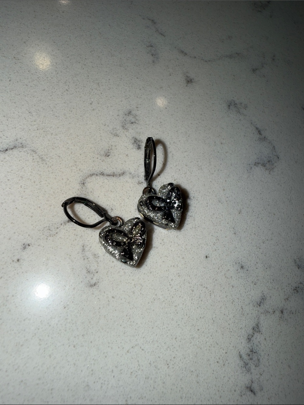 Betsey Johnson B&W Bow Earrings